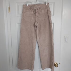 American Eagle Outfitters Women's Tan Corduroy Stretch Wide Leg Pants
